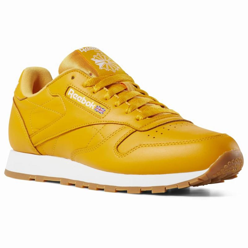 Reebok Classic Leather Tenisky Panske - Žlté/Biele HW9668JD